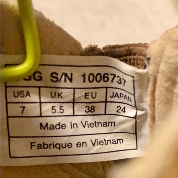 UGG Chestnut suede leather slip-ons -size 7 - Picture 5 of 6